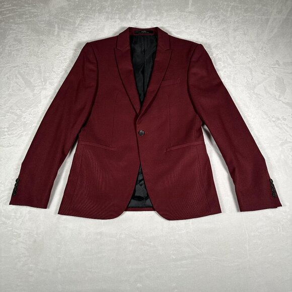 Zara Jackets & Blazers - Zara Women Blazer AW 18 Casual 1 Button Jacket Wine Red Size US 38 EUR 48